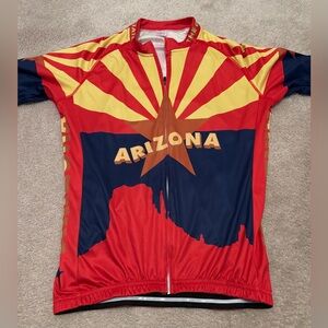 Arizona Graphic Cycling Jersey Men’s Medium Arizona Flag Biking Short Sleeve